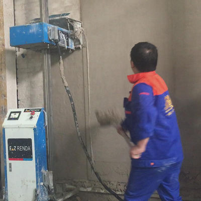 Mesin Dinding Rendering Bangunan Peralatan Plester Otomatis Pindah Dan Instal